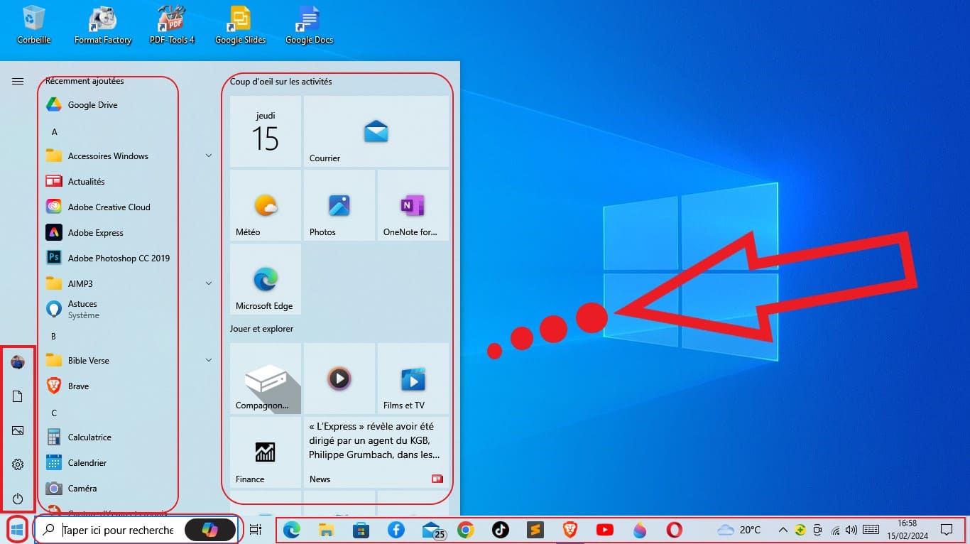 Détails Bureau Windows
