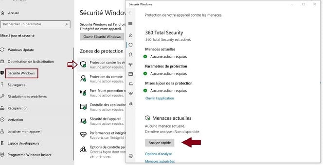 Recherche de virus dans les 8 conseils pour protéger son ordinateur sous Windows 10