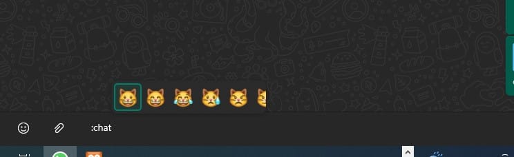 formule pour emoji chat via le clavier