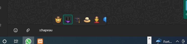 formule pour trouve emoji chapeau via le clavier