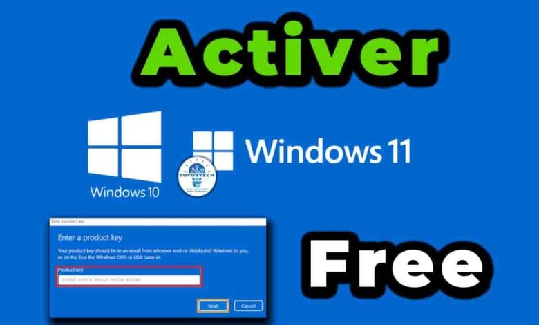 activer Windows 10, 11 gratuitement
