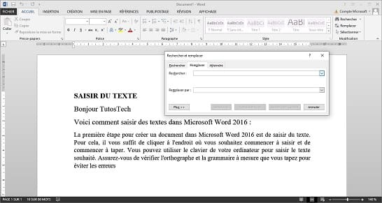 Rechercher et remplacer