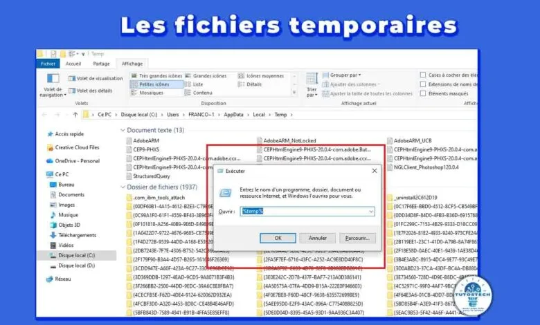 Les fichiers temporaires et leur importance dans le fonctionnement sur PC