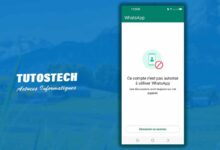 Ce compte n'est pas autorisé à utiliser WhatsApp