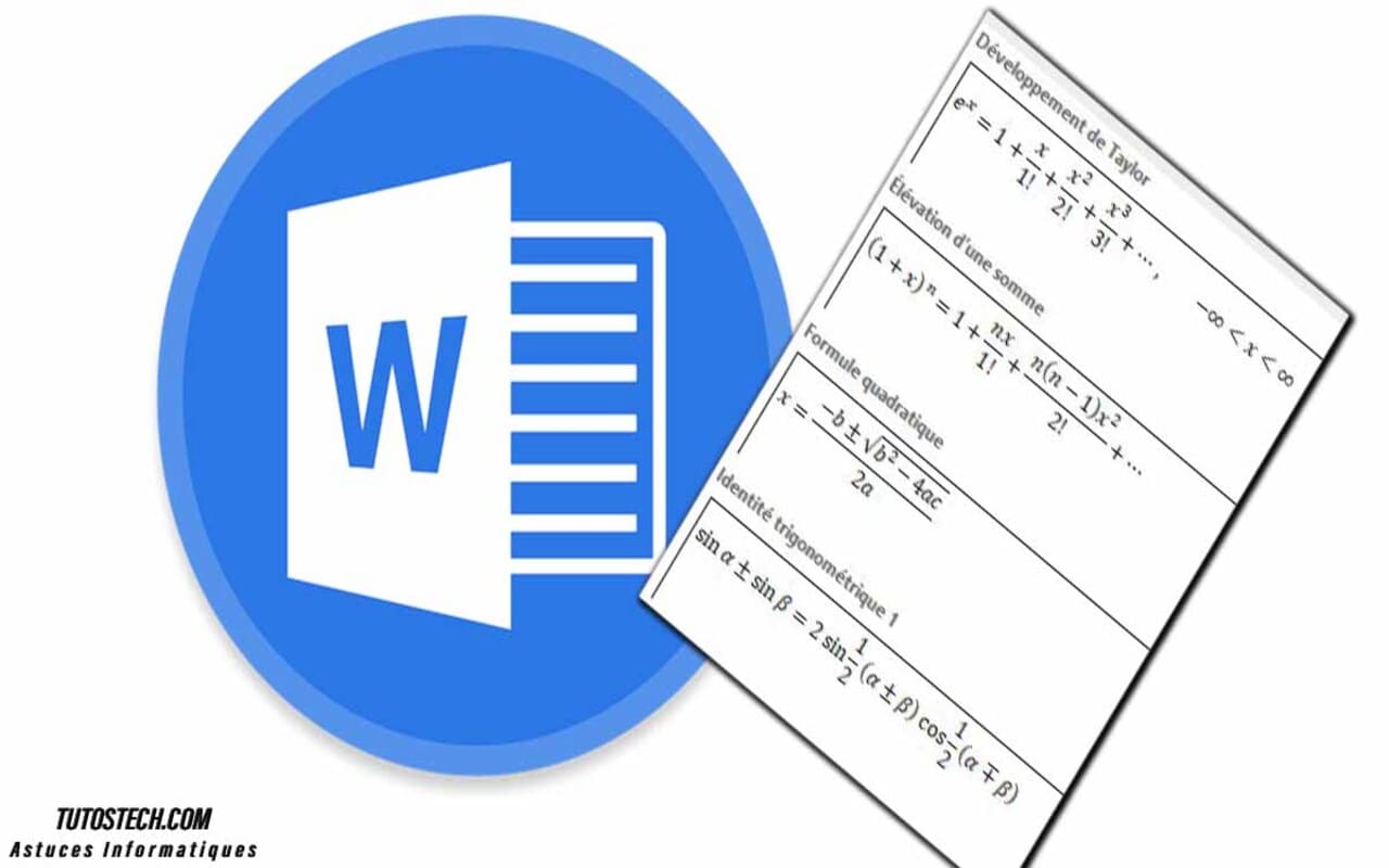 insérer une équation dans Microsoft Word