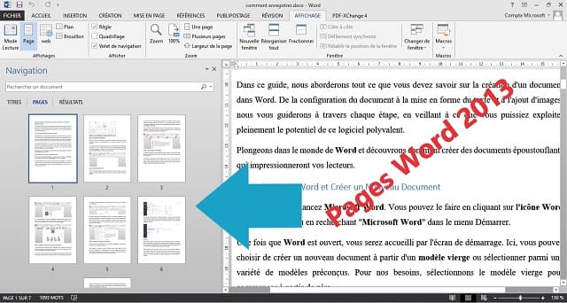 Nombre maximum de pages dans word 2013