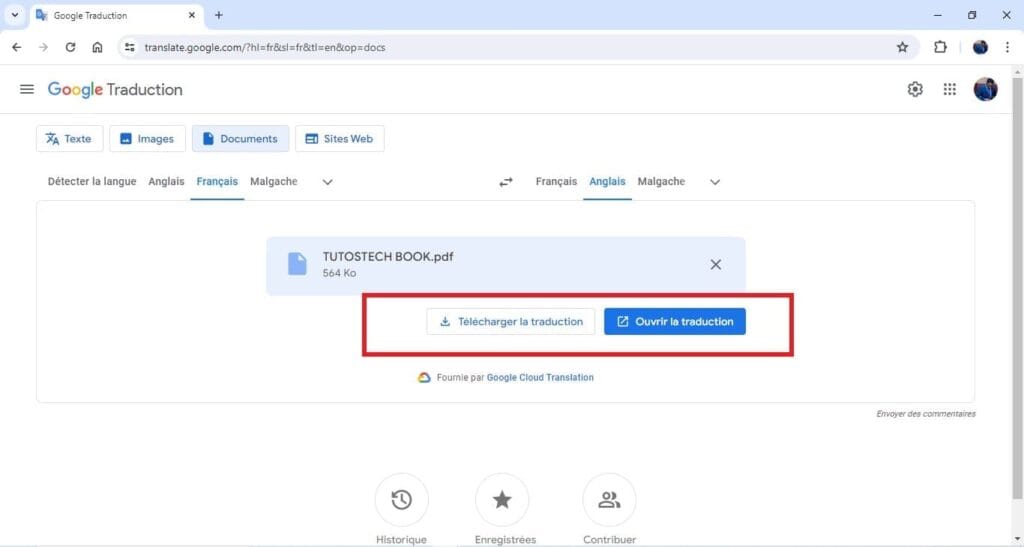 téléchargement google translate