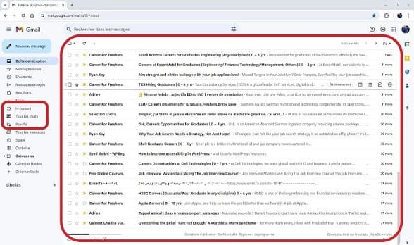 Notifications Gmail