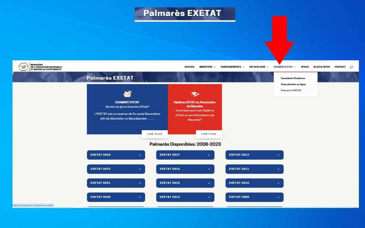 Palmarès Exetat disponibles 2008-2024 Accès et téléchargement