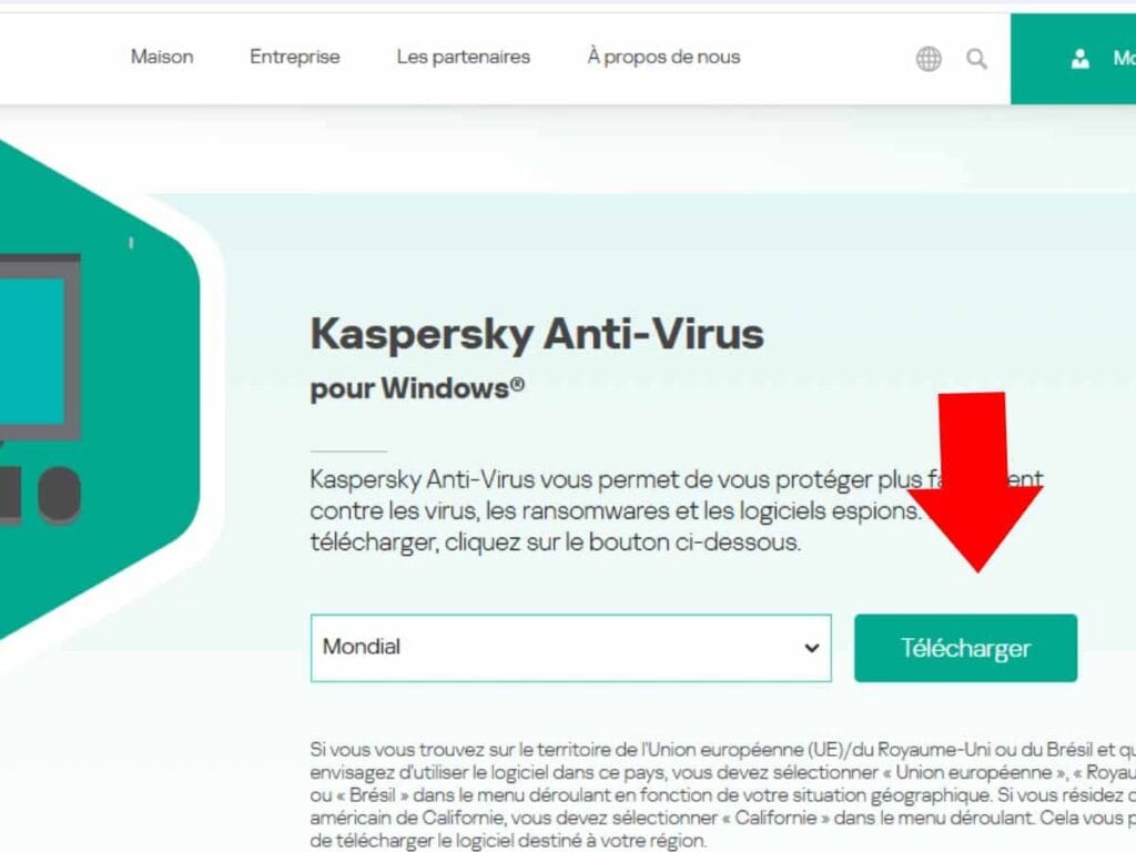 Capture Téléchargement Kaspersky Anti-Virus