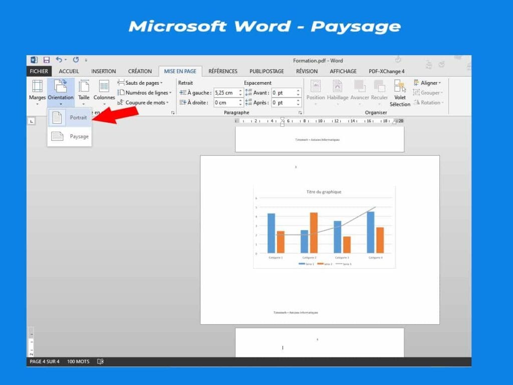 capture pour revenir à l'orientation Portrait