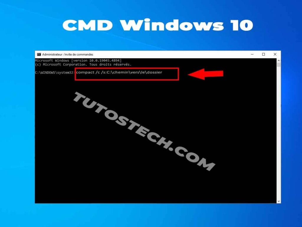 commande cmd pour Compresser des fichiers et dossiers