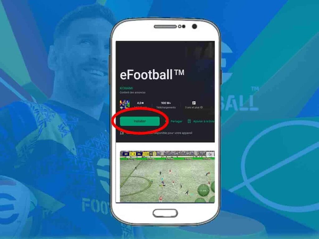 Télécharger eFootball KONAMI 2024 dernière version sur Android Google play