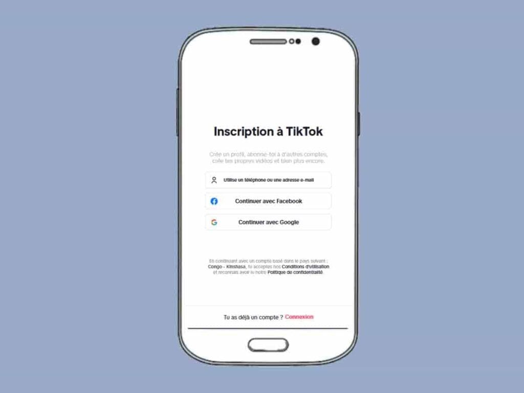mode d'inscription tiktok