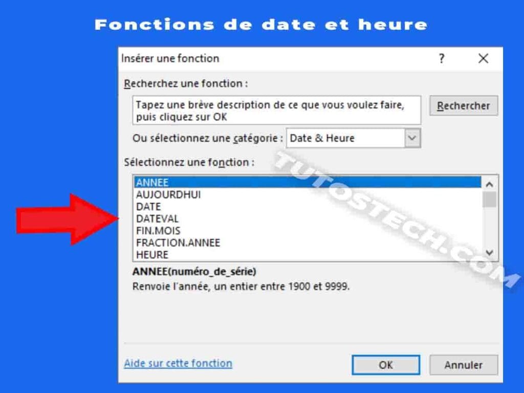 Fonctions de date et heure