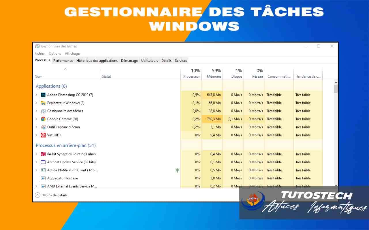 Comment désactiver un programme au démarrage dans Windows - Gestionnaire des tâches Windows 10