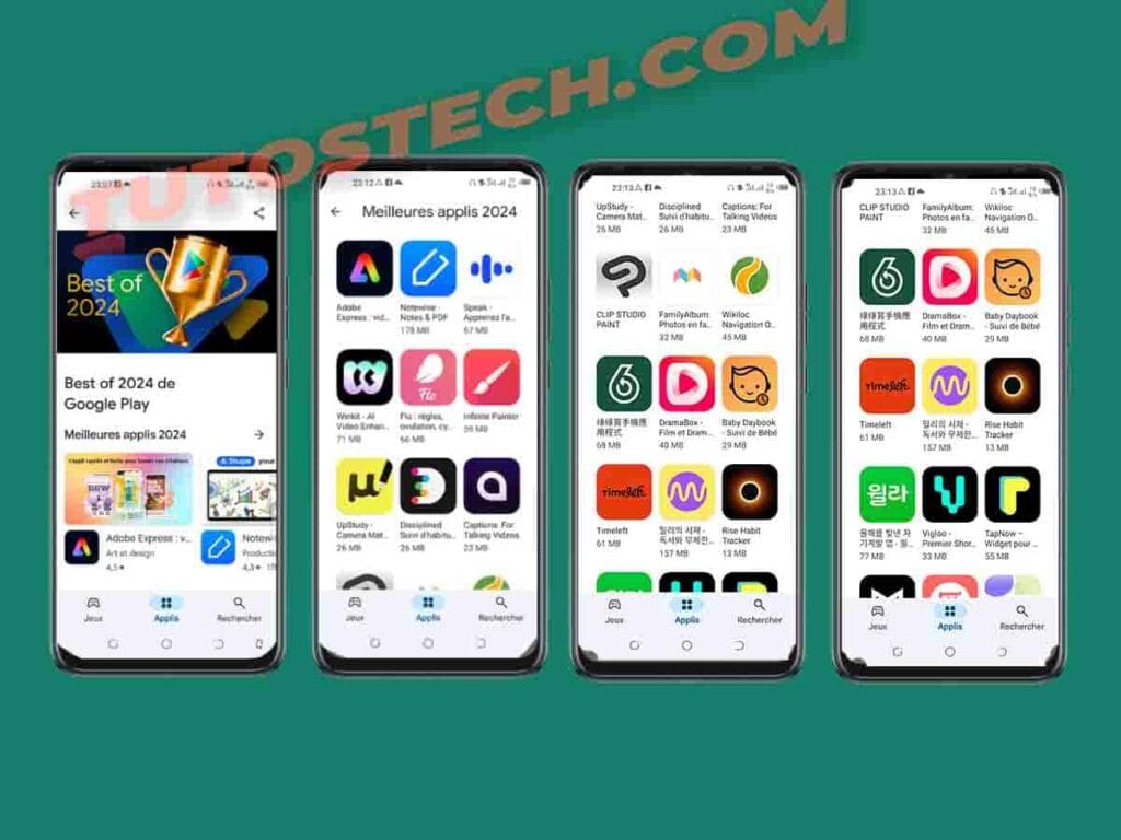Meilleures applications Google Play 2024
