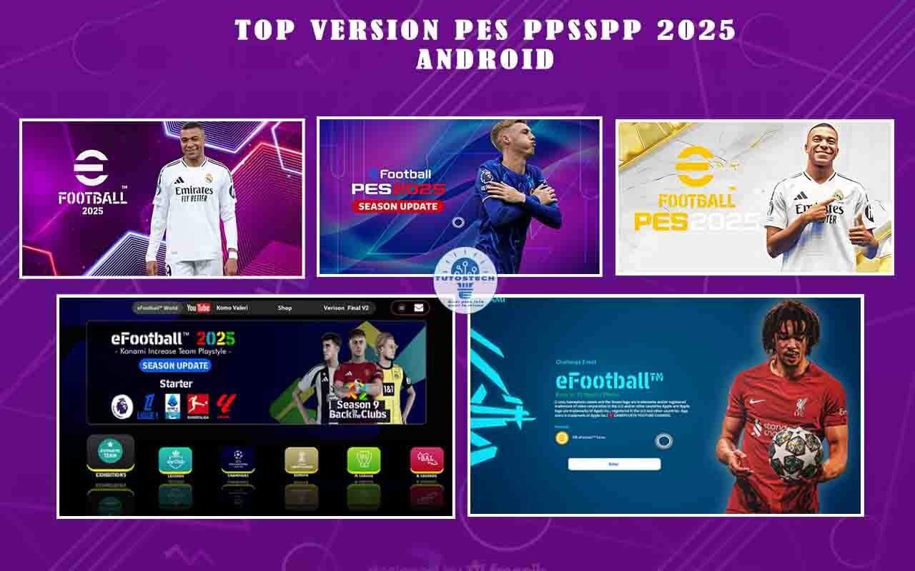 Gameplay eFootball PES 2025 PPSSPP sur smartphone Android