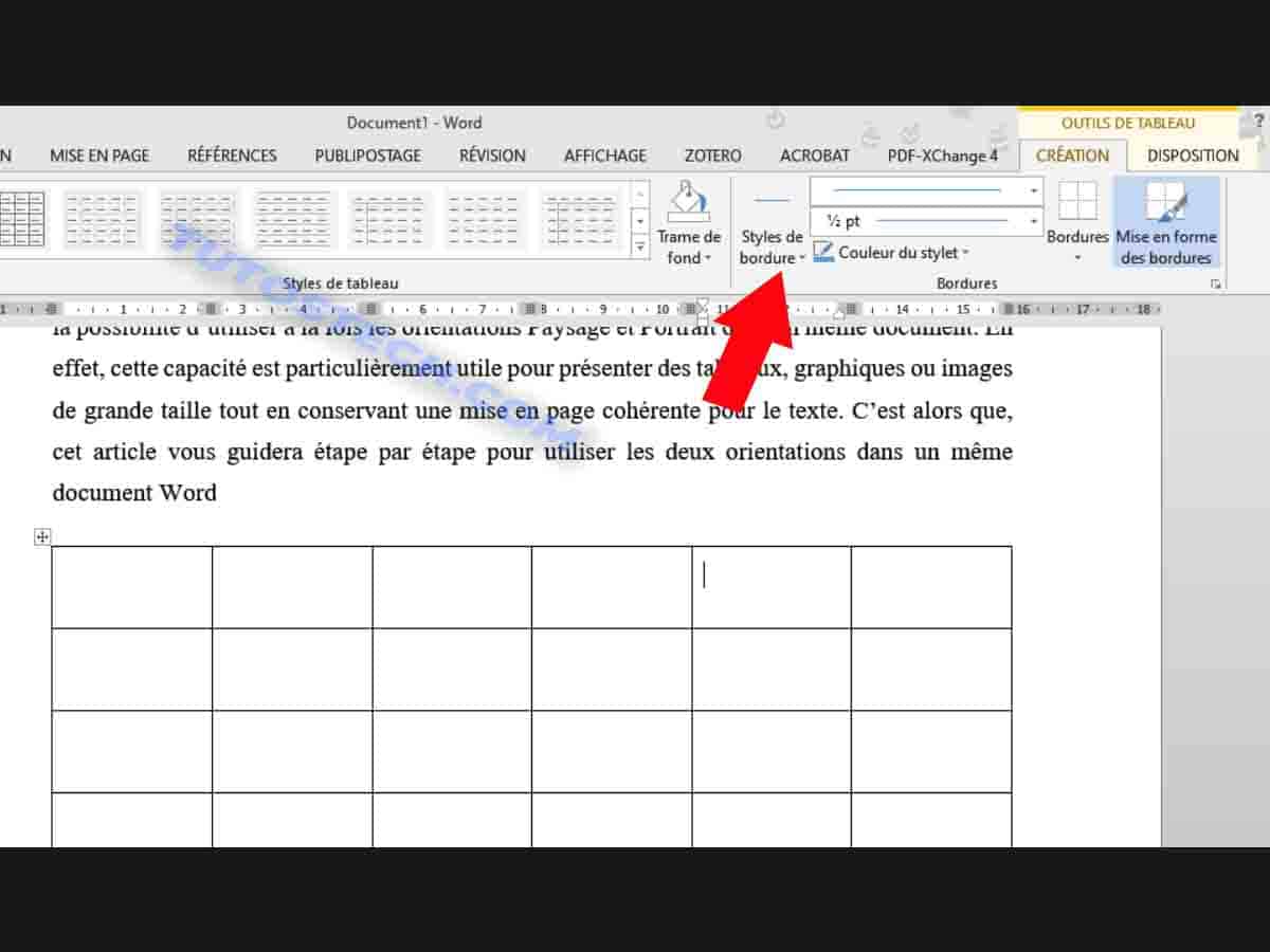 Utilisation des styles de tableau