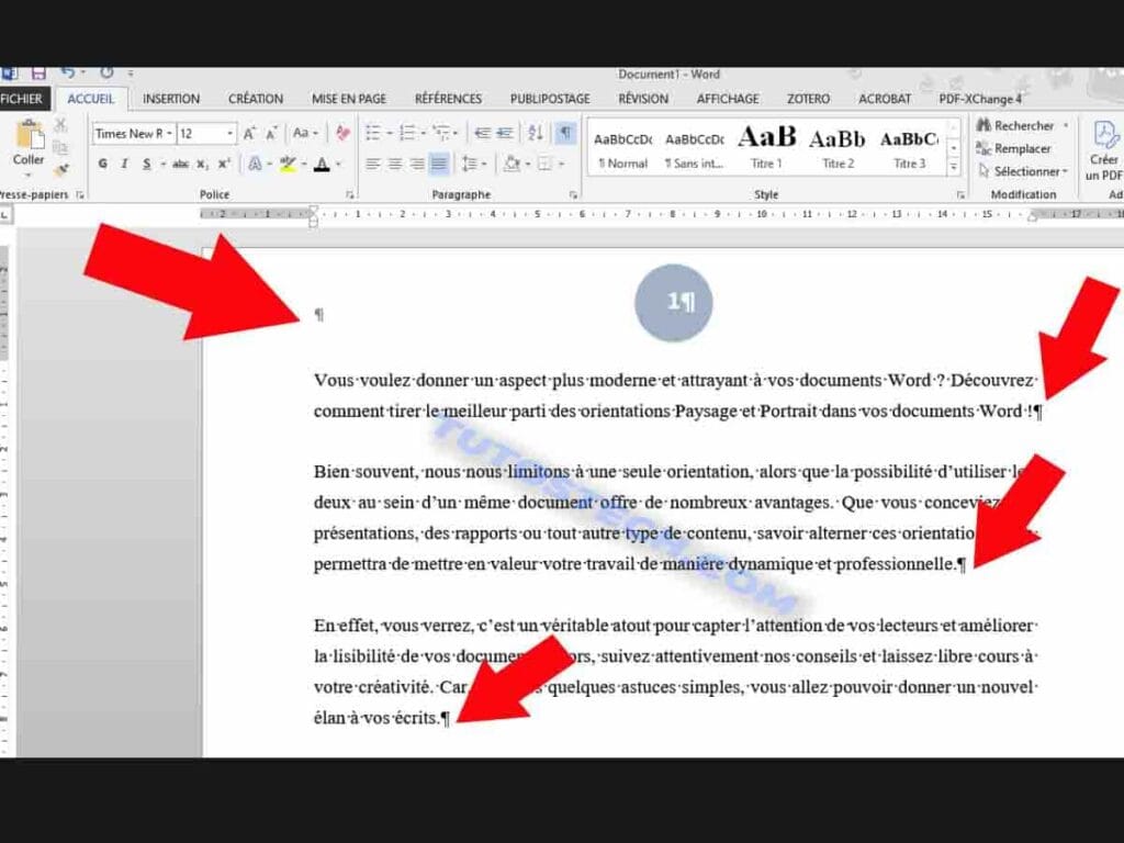Visualisation des sauts de page