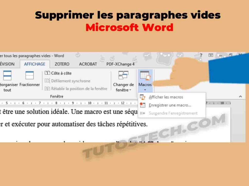 Macro automatiser Word