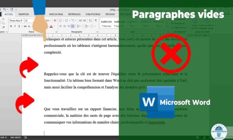 Comment Supprimer tous les paragraphes vides dans un document Word