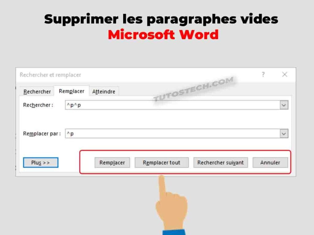 supprimer les paragraphes vides word