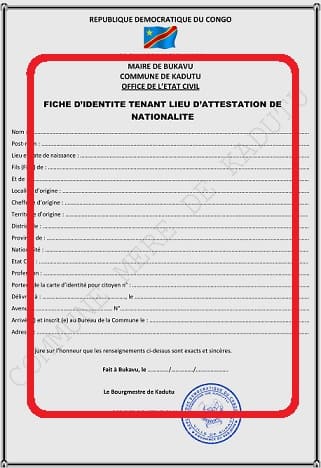 identité nationalité RDC