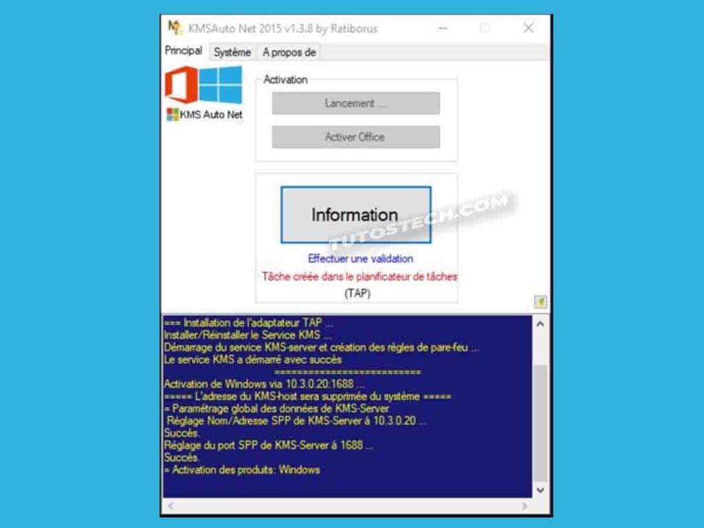 activation KMSAuto encours
