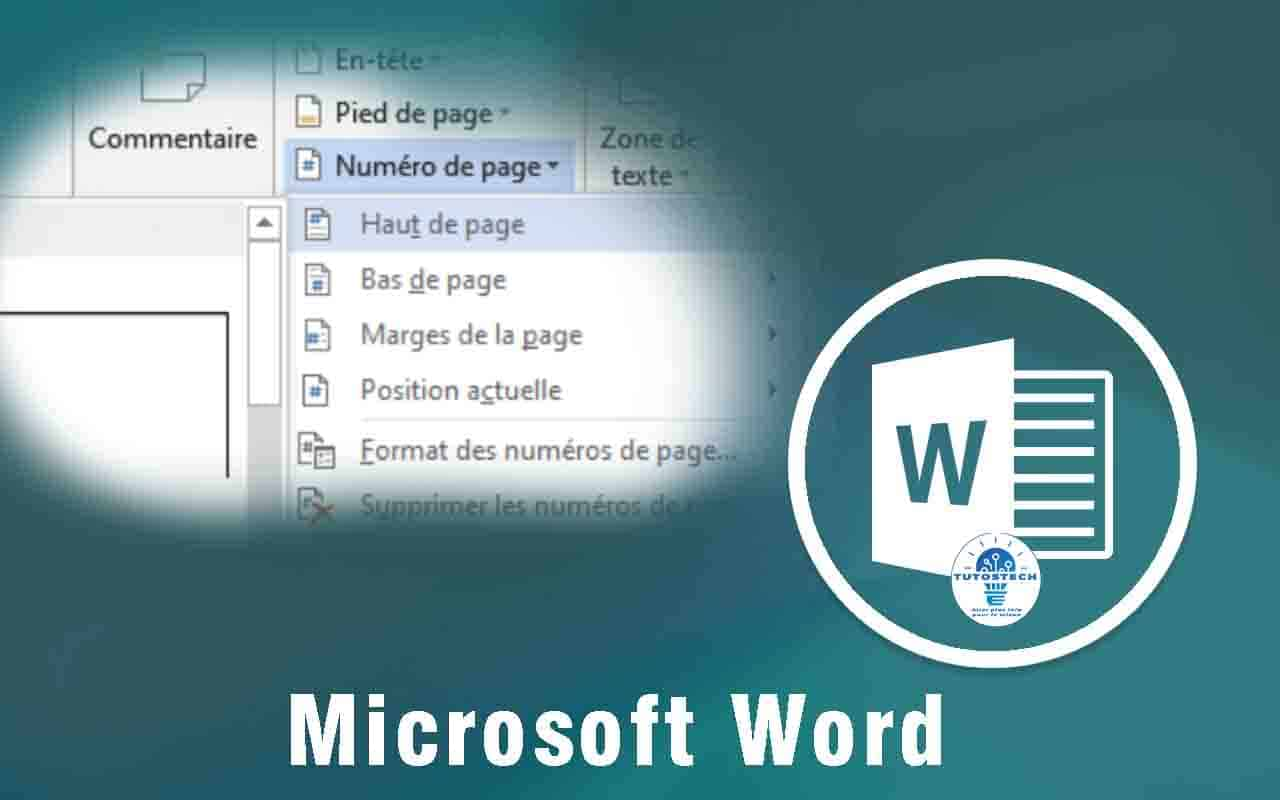 Ajouter des numéros de page dans Word