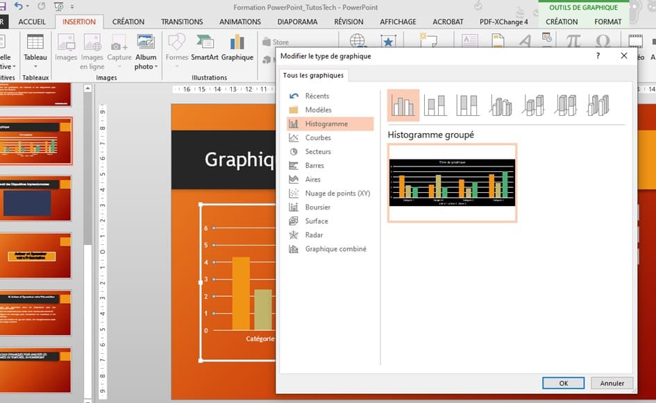insertion graphique PowerPoint