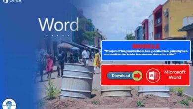 Télécharger le Projet d'Implantation de Poubelles Publiques Word