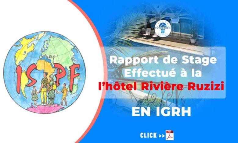 Rapport de stage effectue hôtel pdf