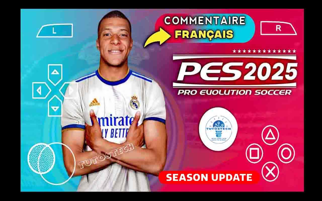 Télécharger PES 2025 PPSSPP commentaires français pour Android