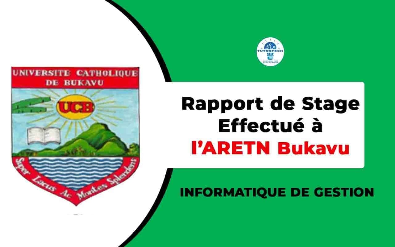 Rapport de Stage ARETN Bukavu 2024 | Télécharger PDF Gratuit