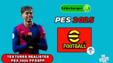 Télécharger textures réalistes PES 2025 PSP ISO pour Android