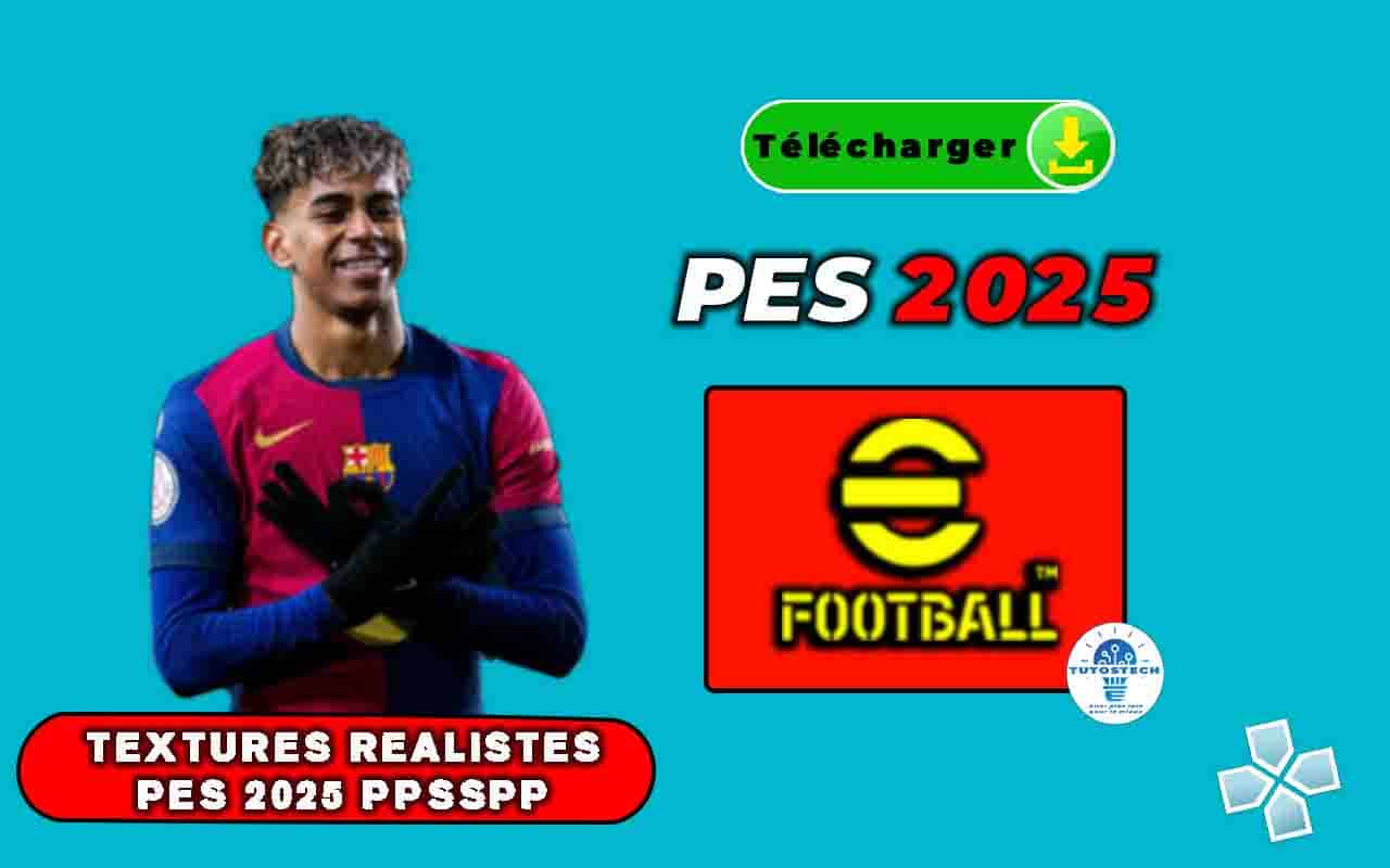 Télécharger textures réalistes PES 2025 PSP ISO pour Android