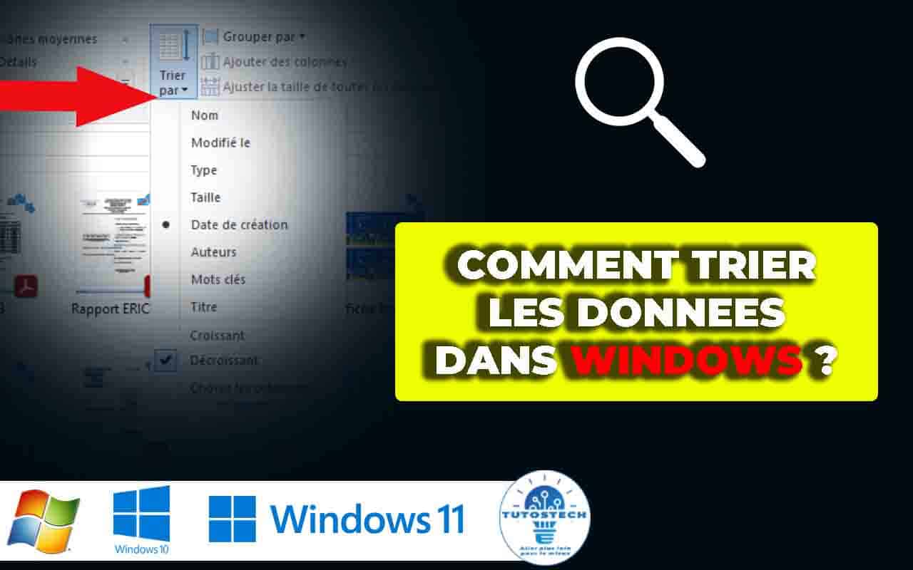 Trier affichage des fichiers dans Windows