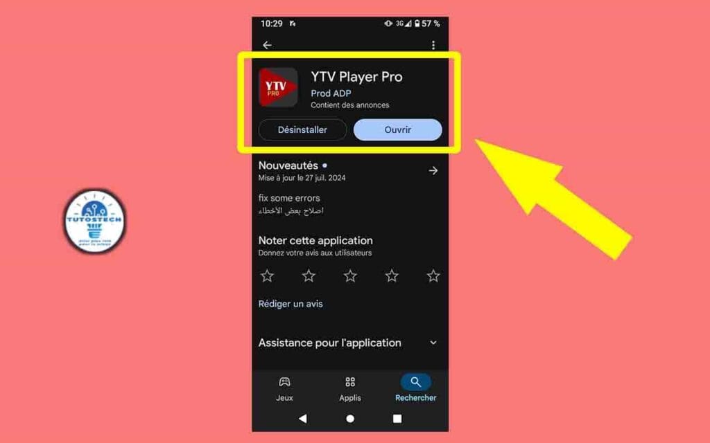 YTV PRO Installation Google Play