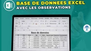 Comment créer une Base de données Excel avec les observations