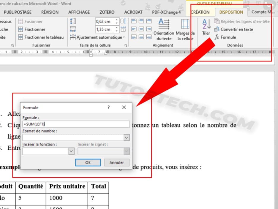 Microsoft Word Comment Faire Un Calcul Dans Word Tutostech Microsoft Word Comment Faire Un Calcul Dans Word Tutostech
