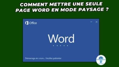 Comment mettre une seule page Word en mode paysage