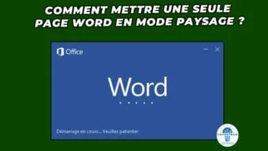 Comment mettre une seule page Word en mode paysage