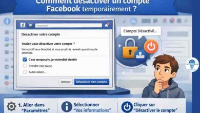 désactiver un Compte Facebook temporairement