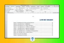 faire la liste des schémas et tableaux dans Word