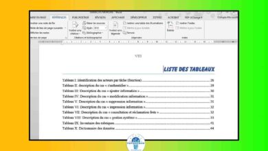 faire la liste des schémas et tableaux dans Word