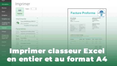 Imprimer un classeur Excel en entier et au format A4