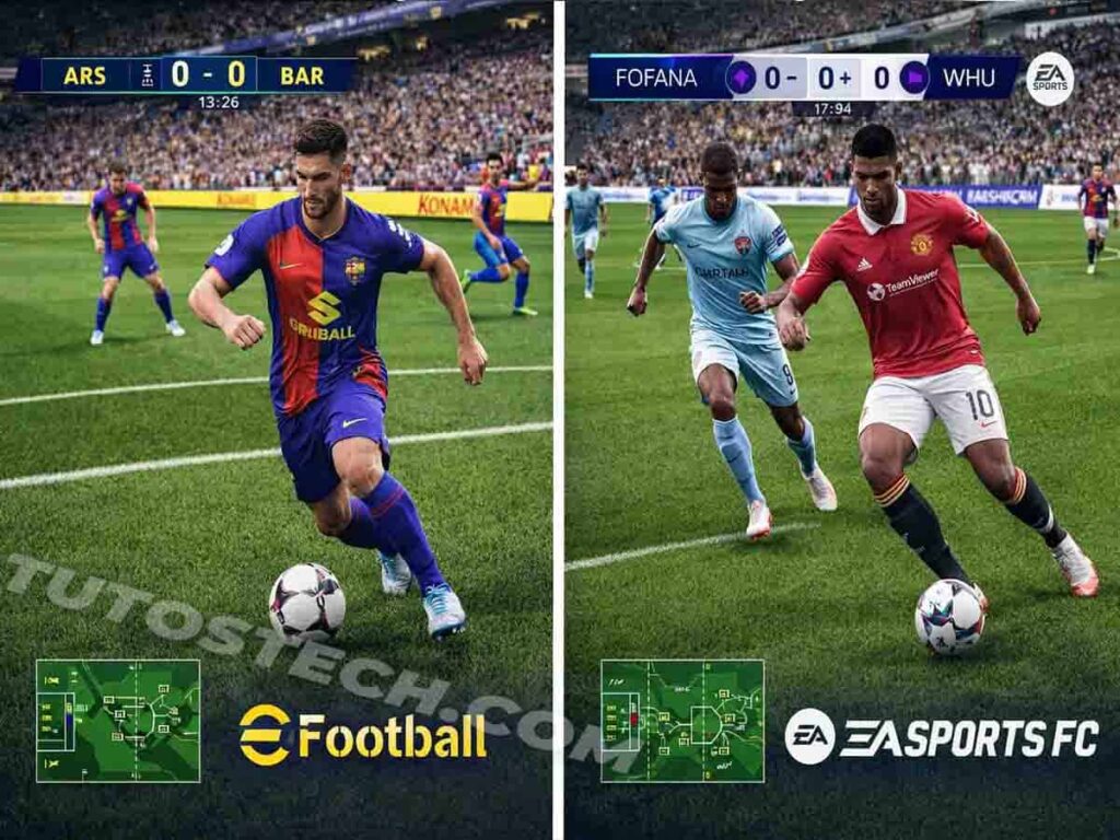 Comparaison FIFA EA Sports FC - Série de jeux vidéo eFootball
