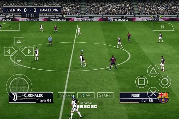 Match Juventus vs Barcelona sur PPSSPP - Camera PS4