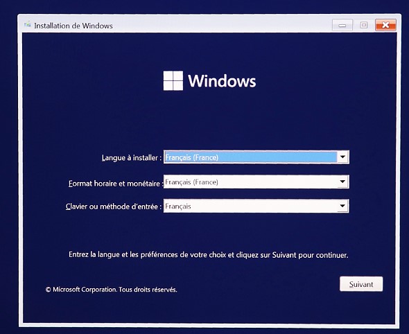Processus d'installation